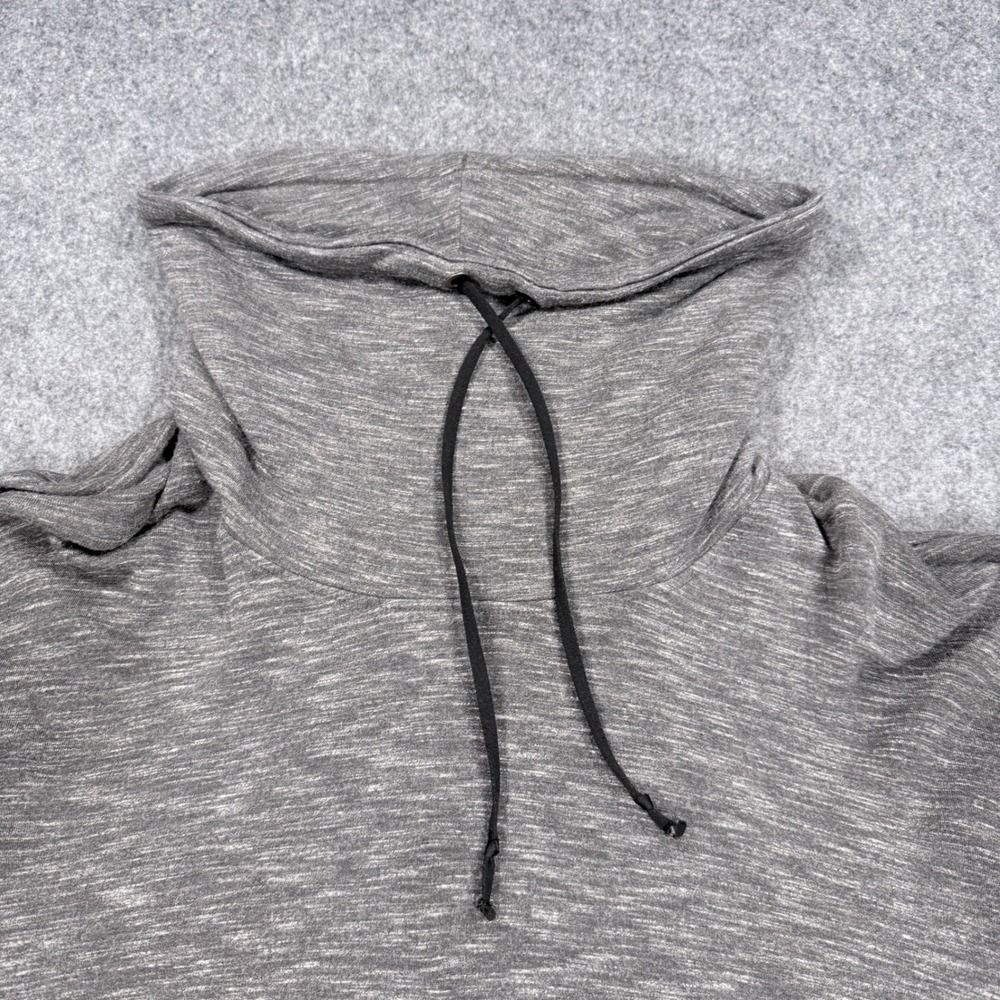 Athleta Grey Space Dye Cowl Neck Pullover Thumbhole Hoodie S 349532-03 - Picture 4 of 9